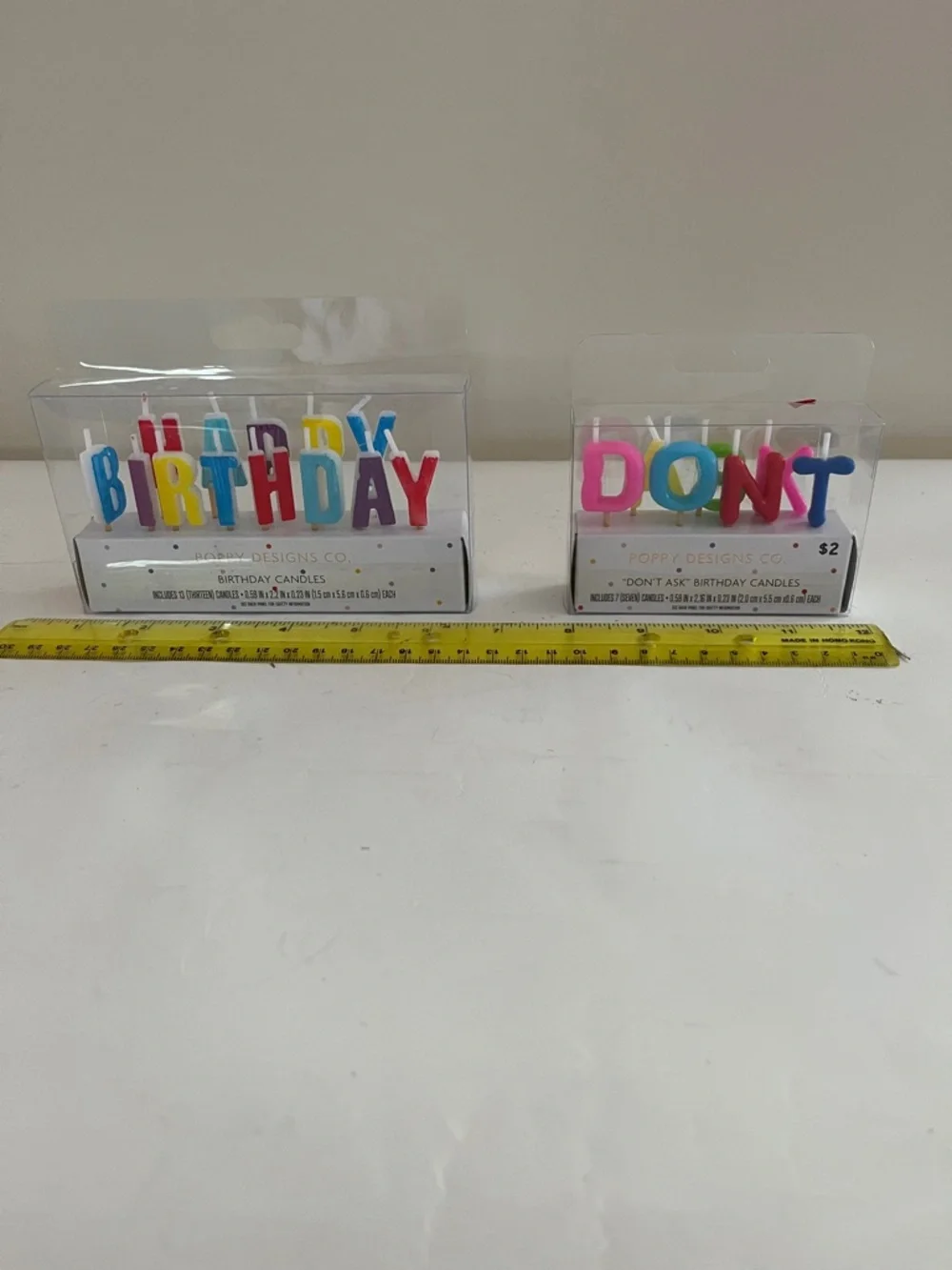 Multicolor Letter Cake Candles - “HAPPY BIRTHDAY”& “DON'T ASK”